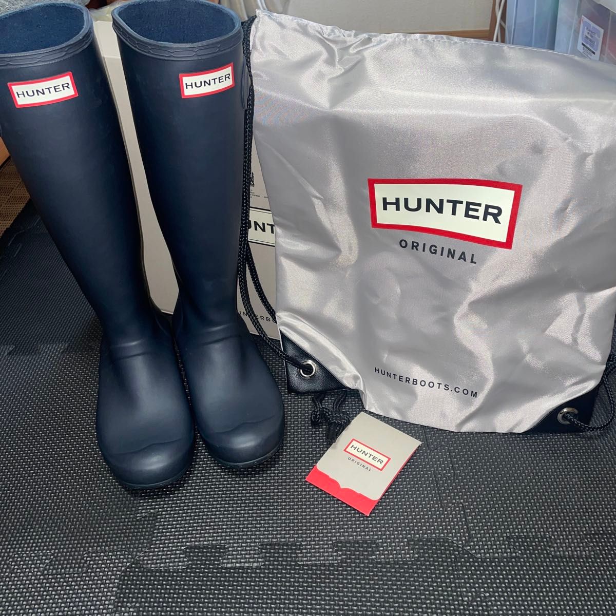 HUNTER ハンター レインブーツ 長靴 ネイビー TOUR 23cm 美品 HUNTER ハンター レインブーツ 長靴 ネイビー TOUR 23cm 美品
