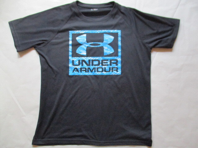 UNDER ARMOUR アンダーアーマーTシャツ LG ブラック×ブルーの画像1
