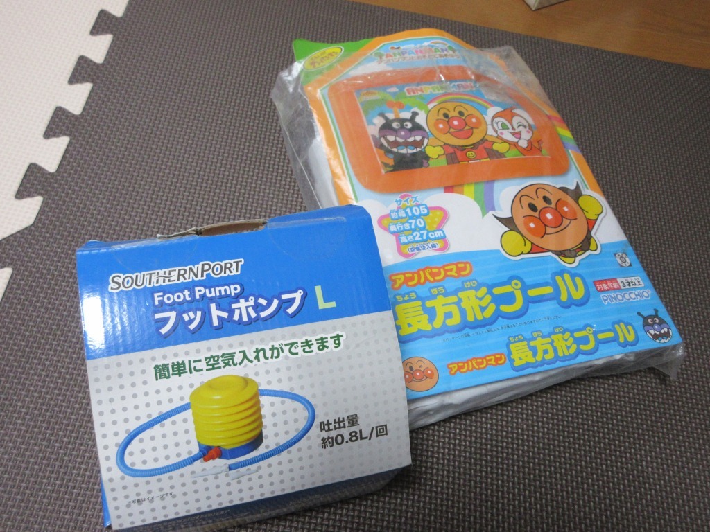  Anpanman rectangle pool + air pump 