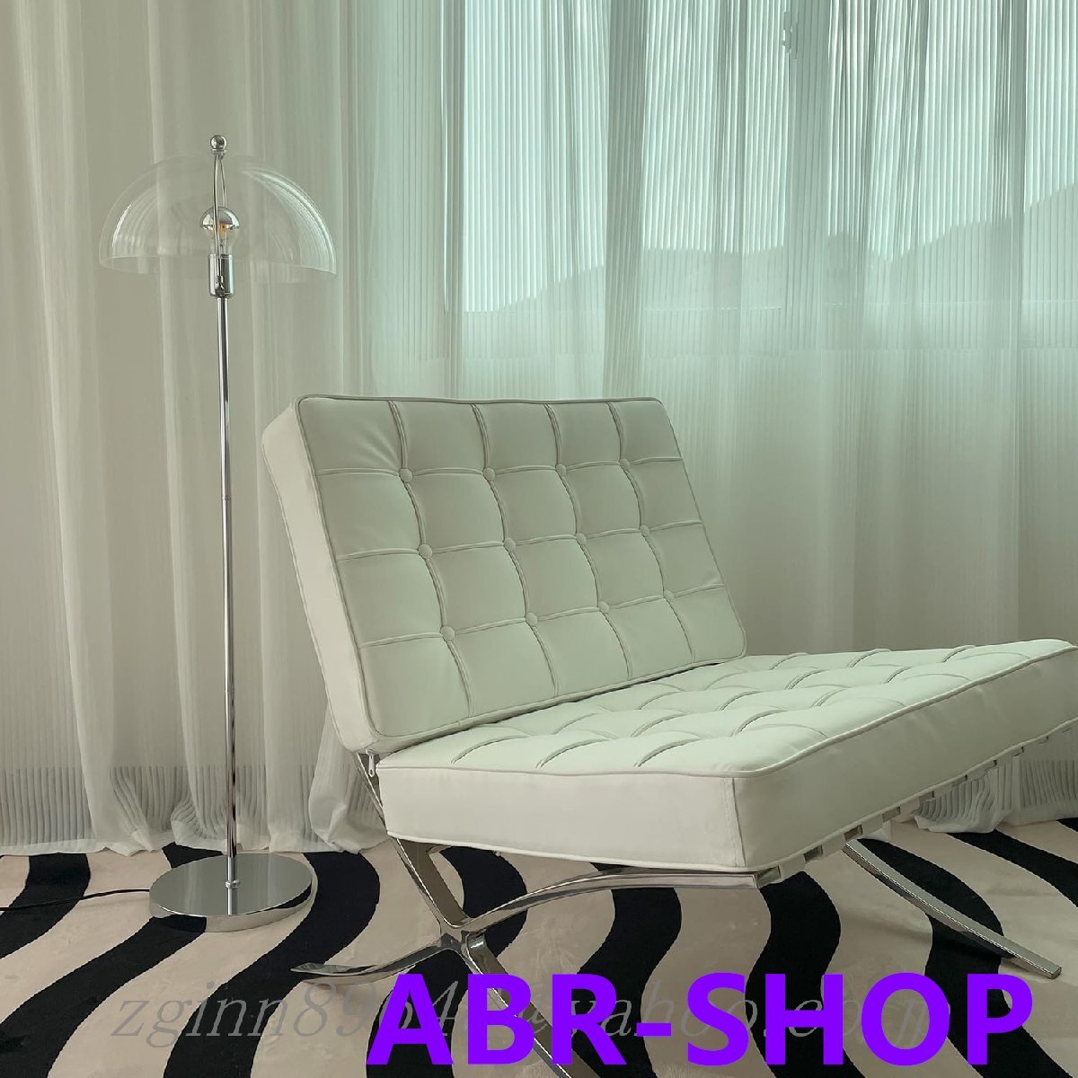 フロアランプ 透明なアクリルシェード+メッキ鉄製主体 飾りフロアライト フロアスタンド 照明器具 おしゃれ間接照明_画像6