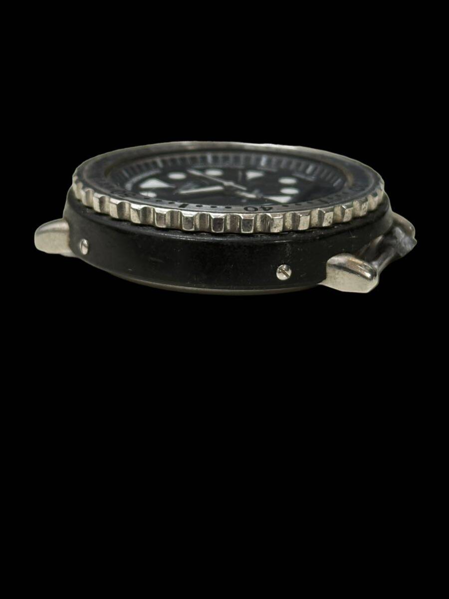 動作未確認 80年代 シチズン 8951-085752 クォーツ 腕時計 黒文字盤 2針 SS メンズ レディース CITIZEN ケースのみ_画像4