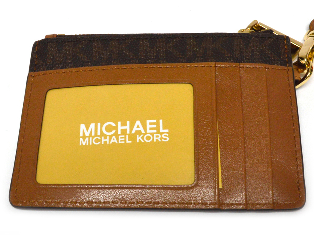 MICHAEL　KORS【マイケルコース】パスケース　キーホルダー　32T7GM9PIV　ブラウン　レディース【中古】_画像3