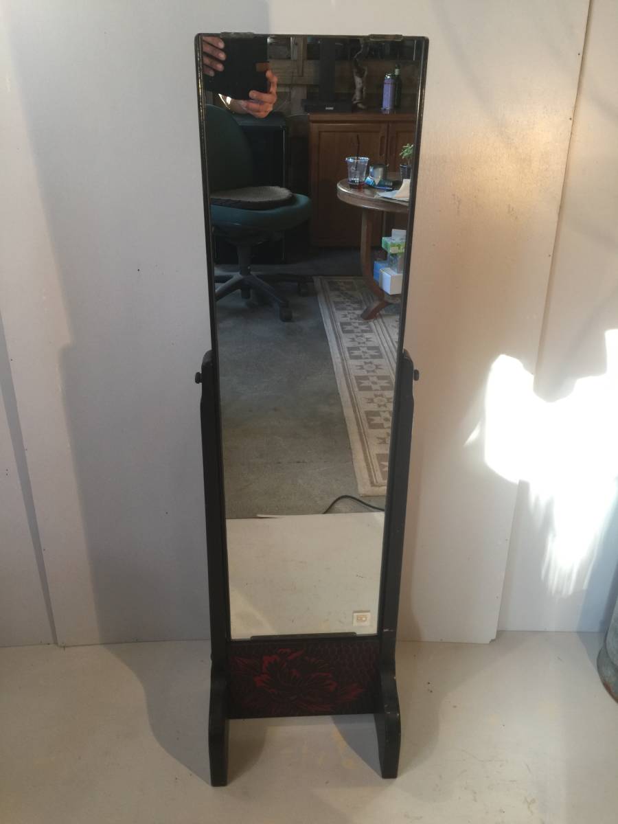 [ antique furniture ] sun mirror dresser rotary / Showa Retro / Vintage / dresser / dresser desk table sculpture / working bench put mirror 