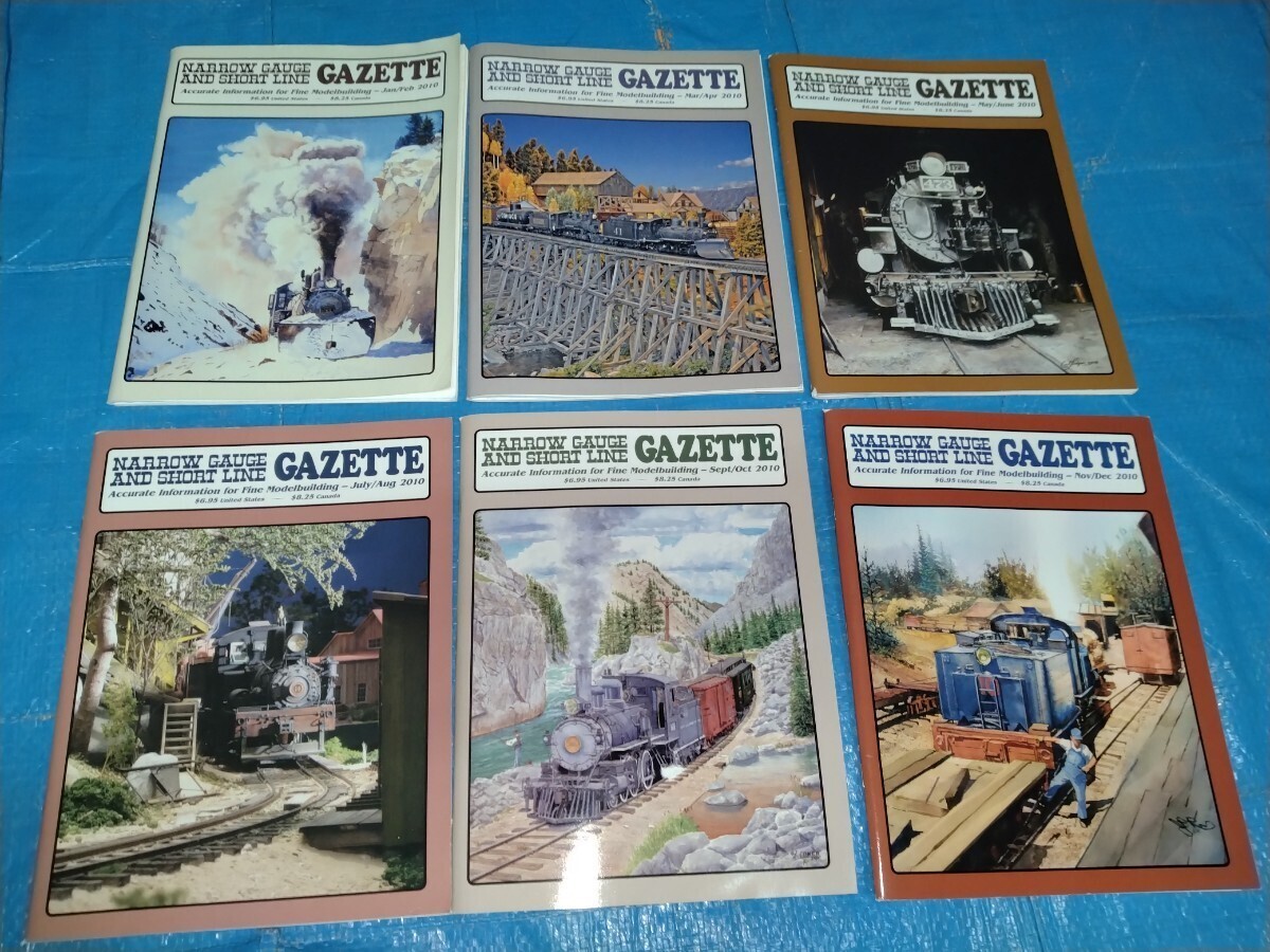 NARROW GAUGE AND SHORT LINE GAZETTE 洋書 アメリカ鉄道模型雑誌　2010年1,2月号　3,4月号　5,6月号　7,8月号　9,10月号　11,12月号　_画像1