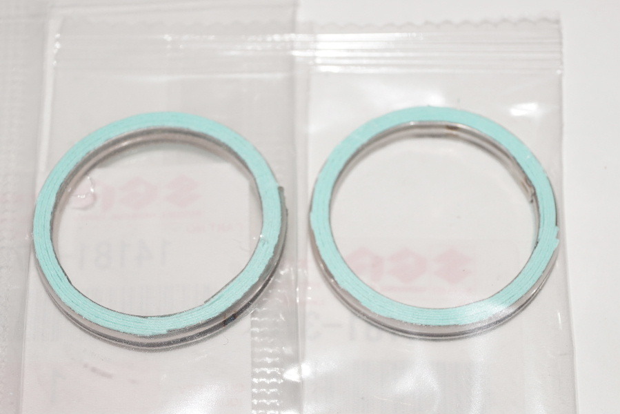 スズキ純正部品 14181-37D00 マフラーガスケット 30x36 2個セット Muffler gasket Genuine parts 送料込 2X-5050 ビッグボーイ ボルティ250の画像2