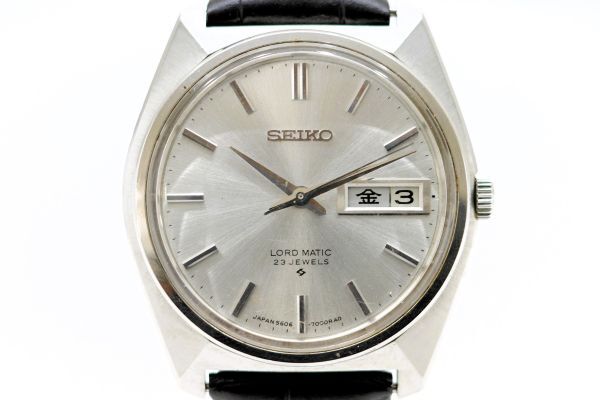 489 SEIKO LORD MATIC 23JEWELS AT 5606-7000 セイコー ロードマチック デイデイト 23石 シルバー文字盤 機械式 自動巻き メンズ 腕時計の画像2