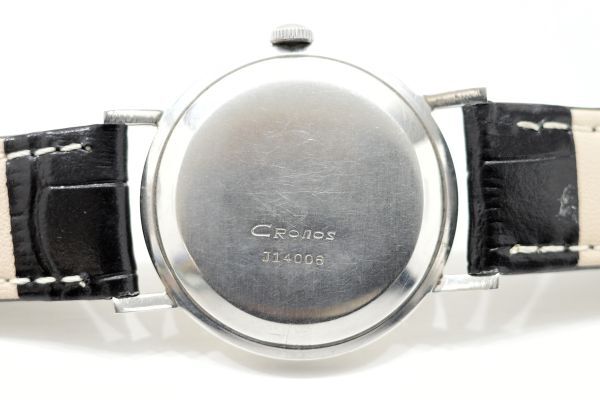 525　Seiko Cronos 17JEWELS　　J14006　　セイコー クロノス 楔インディックス Sロゴ ヘビS プリントロゴ 機械式 手巻き メンズ 腕時計_画像4
