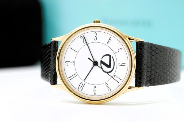 526 PORTFOLIO BY TIFFANY&CO. LEXUS QZ 18K GP Portfolio Tiffany Lexus Logo all figure face quartz men's wristwatch box 