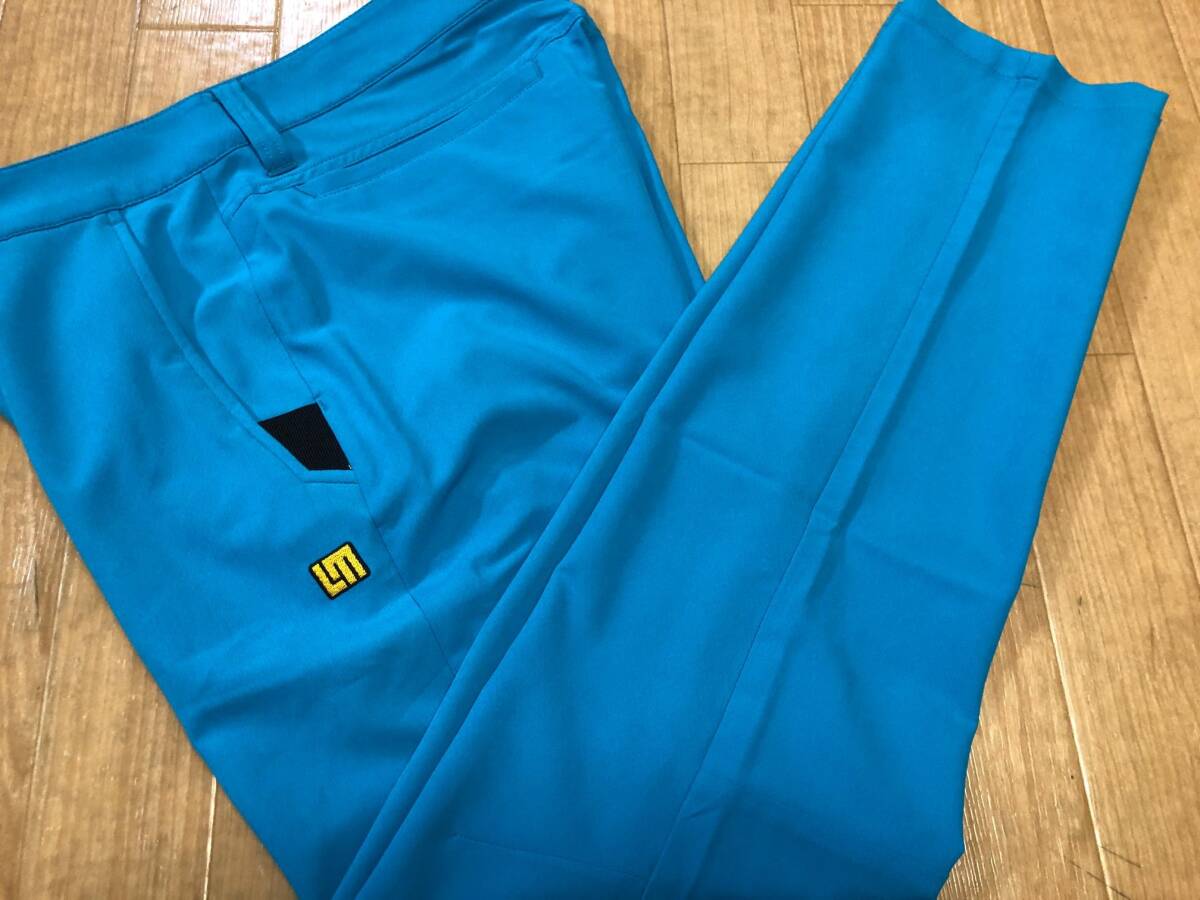 LOUDMOUTH(ラウドマウス)春夏 UVカット 吸汗速乾 ストレッチ テーパード ９分丈 ロングパンツ 762-303(ターコイズ)７８_画像2