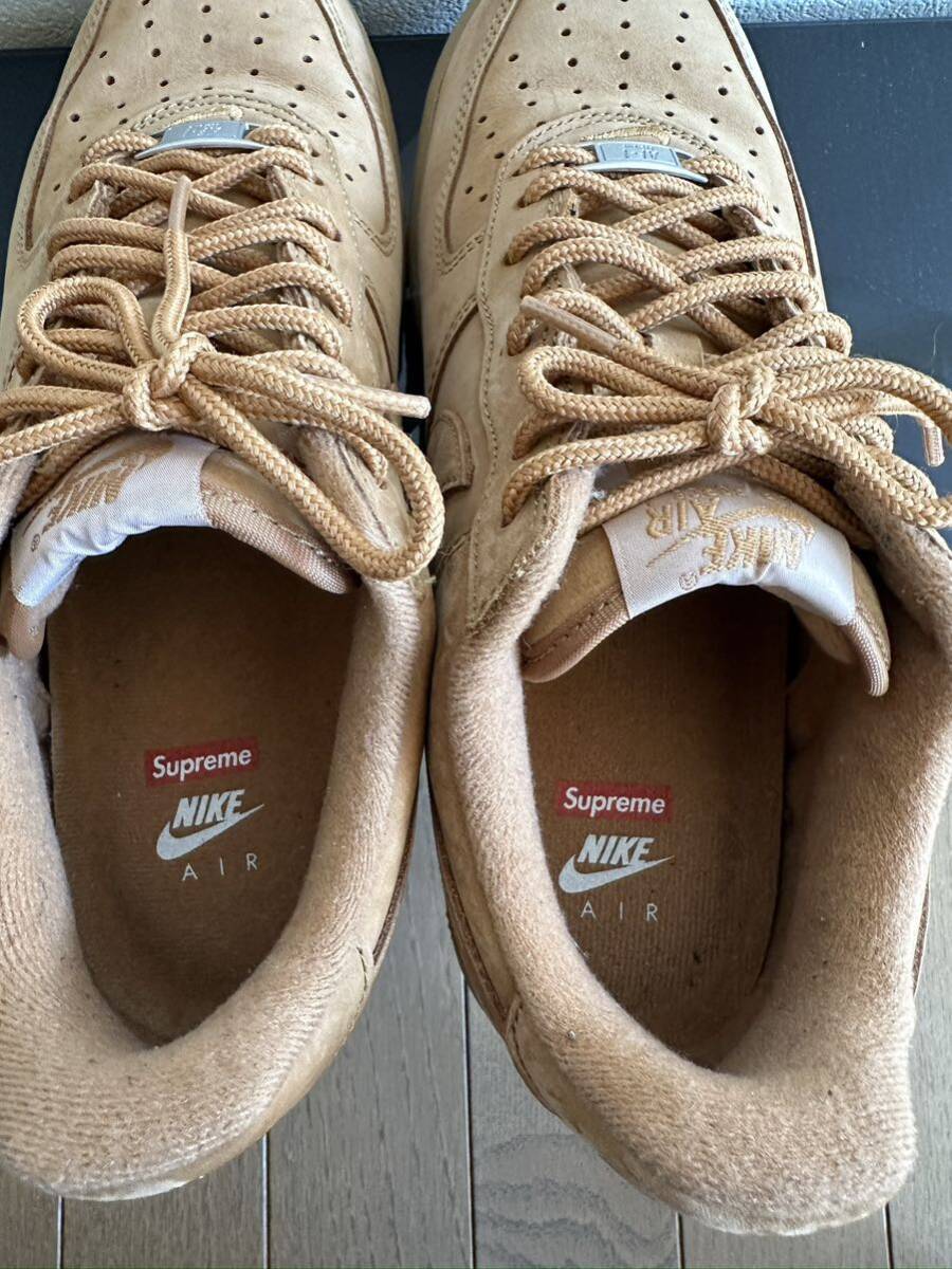 Supreme × NikeAir Force1Low Wheat 26cm 元箱付き