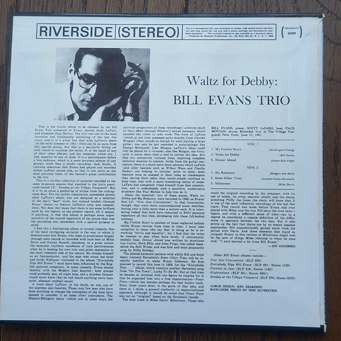 国内盤・紙ジャケ20bit CD◆ビル・エヴァンス/ Bill Evans Trio★『Waltz For Debby+４』_画像2