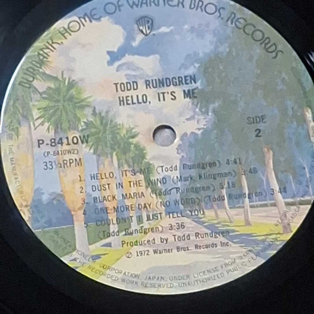 ★激レア国内盤LP★ トッド・ラングレン/Todd Rundgren★1972年『ハロー・イッツ・ミー/ Hello, It's Me』＜I Saw The Light＞全10曲収録_画像7