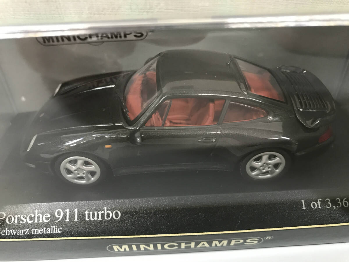 【１円スタート】1/43 ミニチャンプス ポルシェ911 ターボ 1995 ブラックメタリック Porsche 911 turbo 1995 MINICHAMPS 430 069209 ZD_画像6