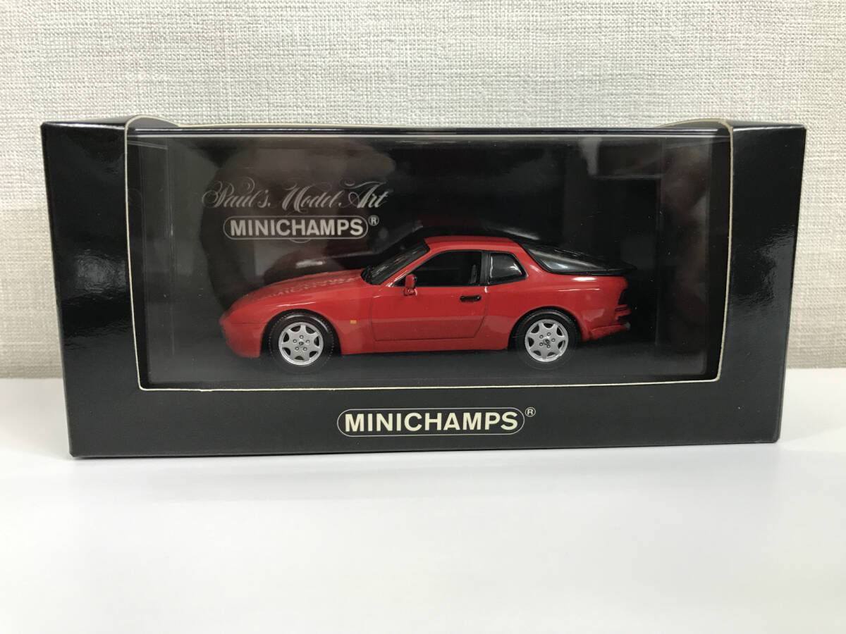 【１円スタート】1/43 ミニチャンプス ポルシェ944 S2 1989 赤 Porsche944 S2 1989 Red MINICHAMPS 400 062220 ZD_画像1