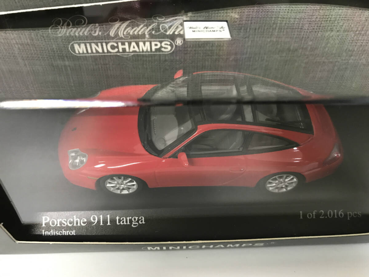 【１円スタート】1/43 ミニチャンプス ポルシェ911 タルガ 2001 Porsche911 Targa 2001 Red MINICHAMPS 400 061060 ZFの画像5