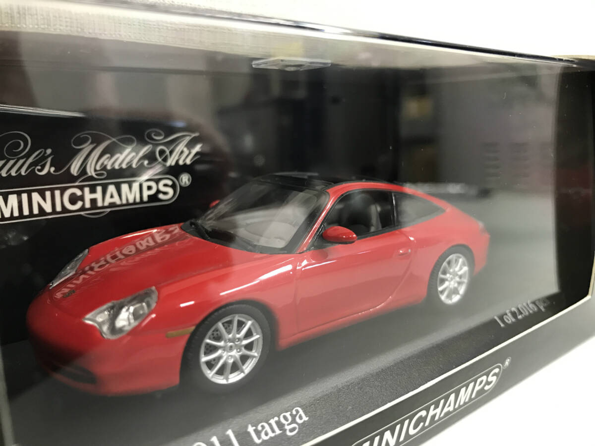 【１円スタート】1/43 ミニチャンプス ポルシェ911 タルガ 2001 Porsche911 Targa 2001 Red MINICHAMPS 400 061060 ZFの画像2