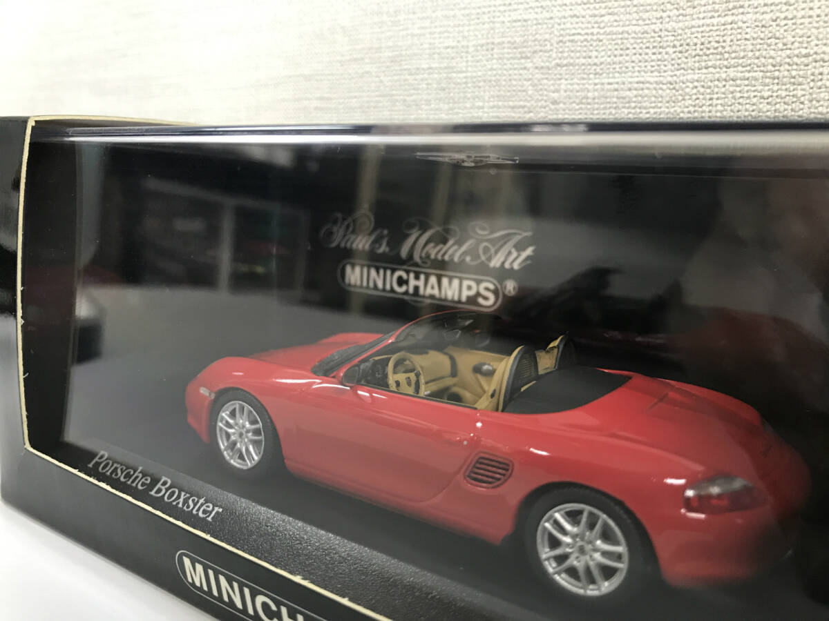 【１円スタート】1/43 ミニチャンプス ポルシェ ボクスター 2002 赤 Porsche Boxster 2002 Red MINICHAMPS ZF_画像3