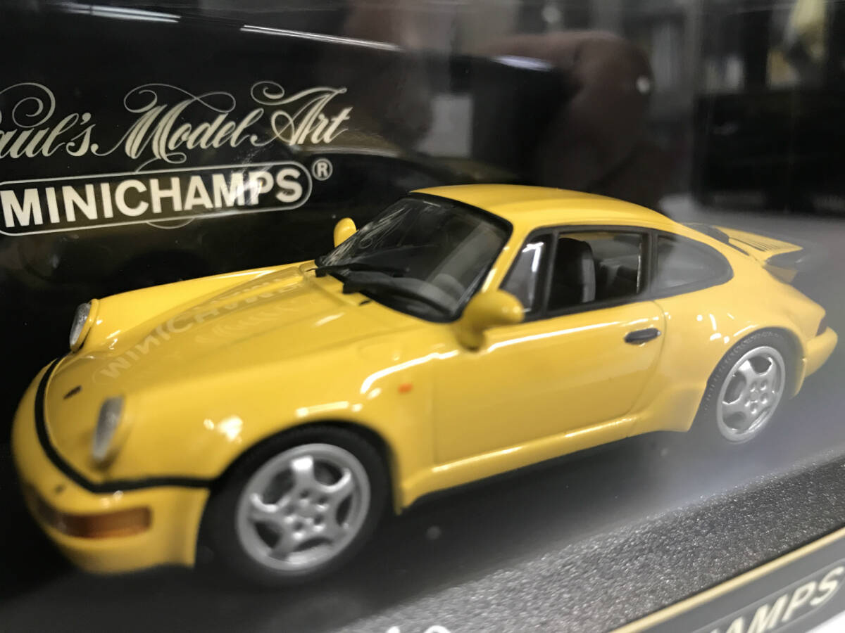 【１円スタート】1/43 ミニチャンプス ポルシェ 911 ターボ 1990 黄色 Porsche 911 Turbo Speedgelb 1990 Yellow MINICHAMPS ZG_画像2
