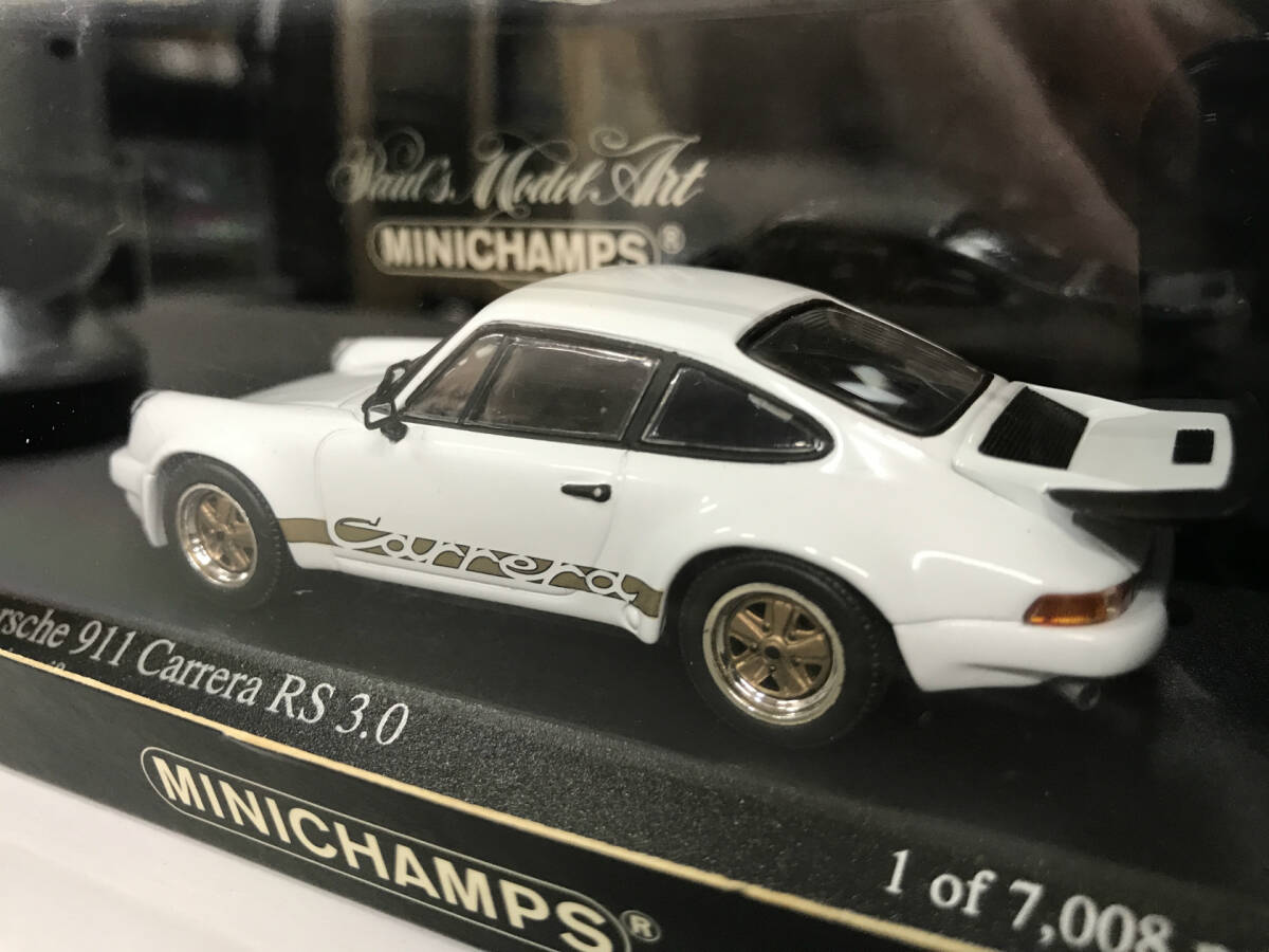 【１円スタート】1/43 ミニチャンプス ポルシェ 911 カレラ RS3.0 Porsche 911 Carrera RS3.0 1974 White MINICHAMPS 400 063120 ZG_画像3