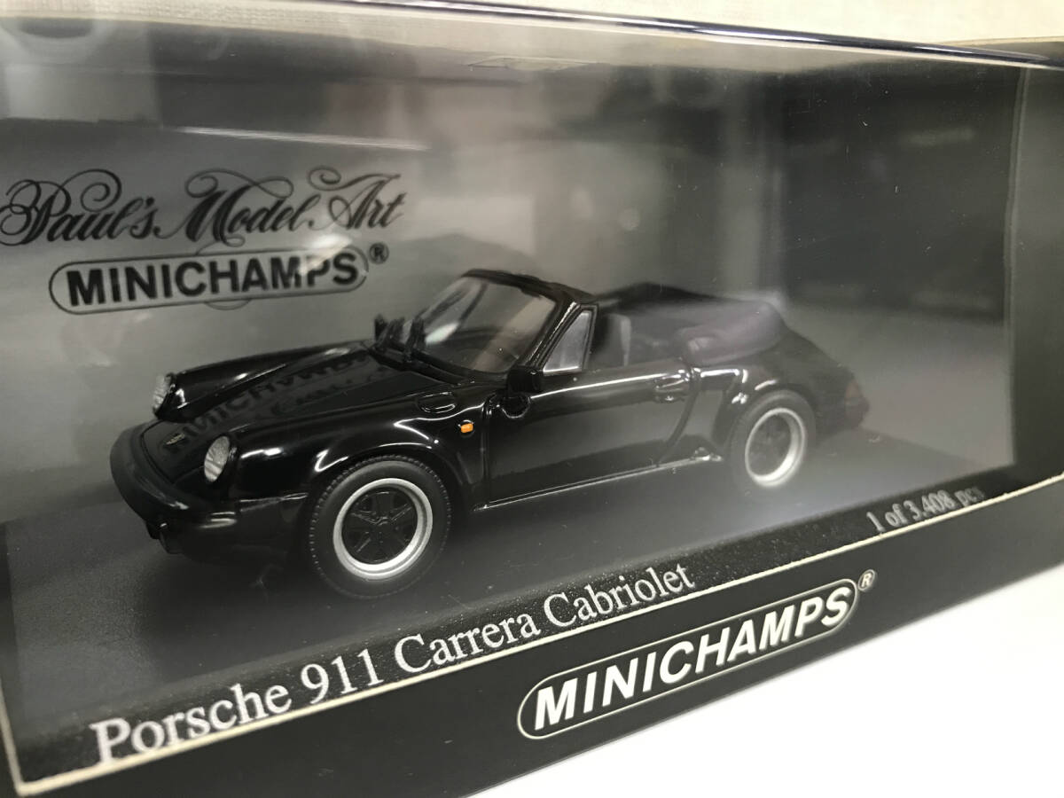 【１円スタート1/43 ミニチャンプス ポルシェ911 カレラ カブリオレ 1983 Porsche911 Carrera Cabriolet 1983 Black 062034 MINICHAMPS ZG_画像2