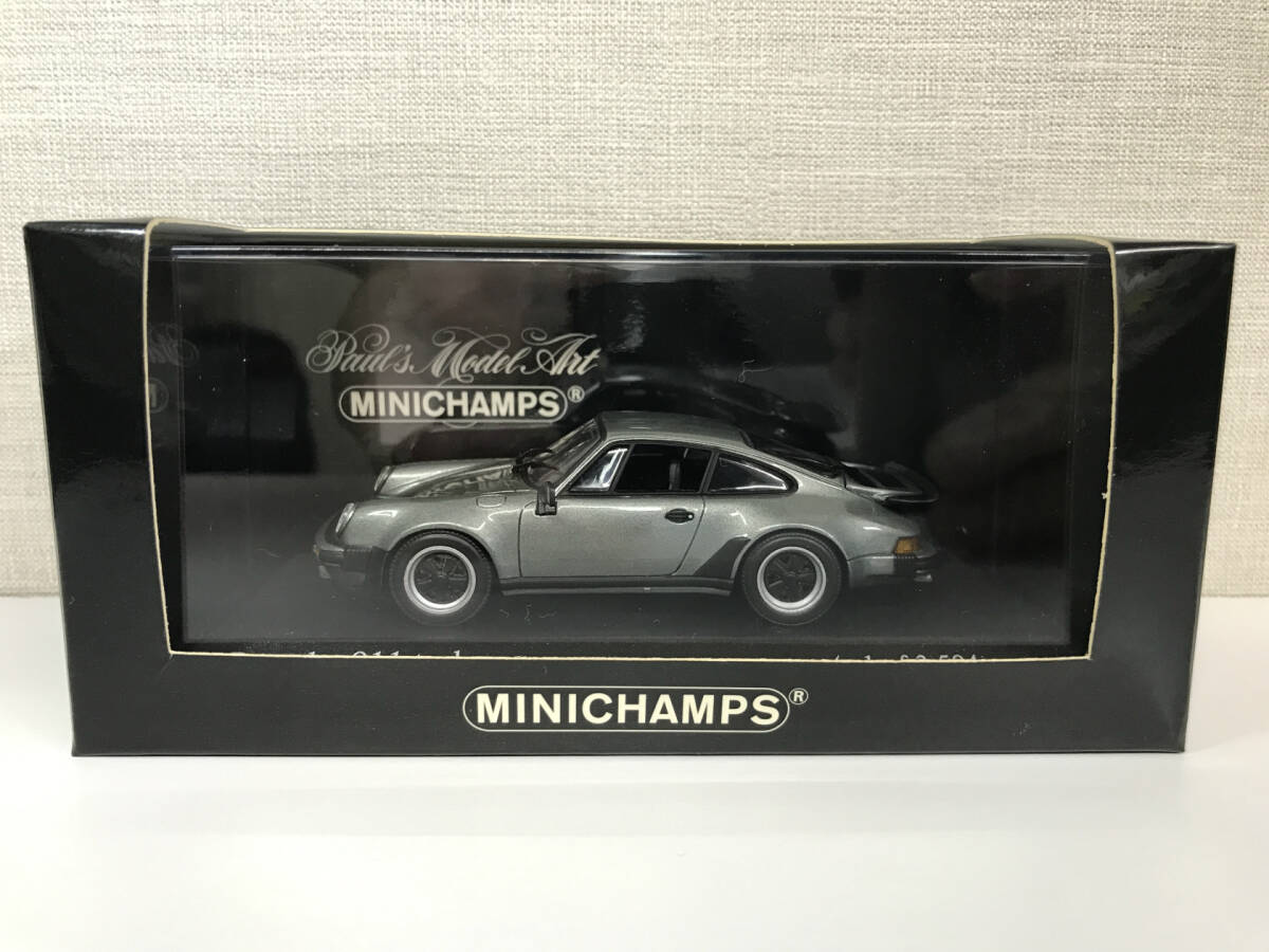 【１円スタート】1/43 ミニチャンプス ポルシェ 911ターボ 1977 Porsche 911 turbo 1977 Bluemetallic 430 069007 MINICHAMPS ZG_画像1