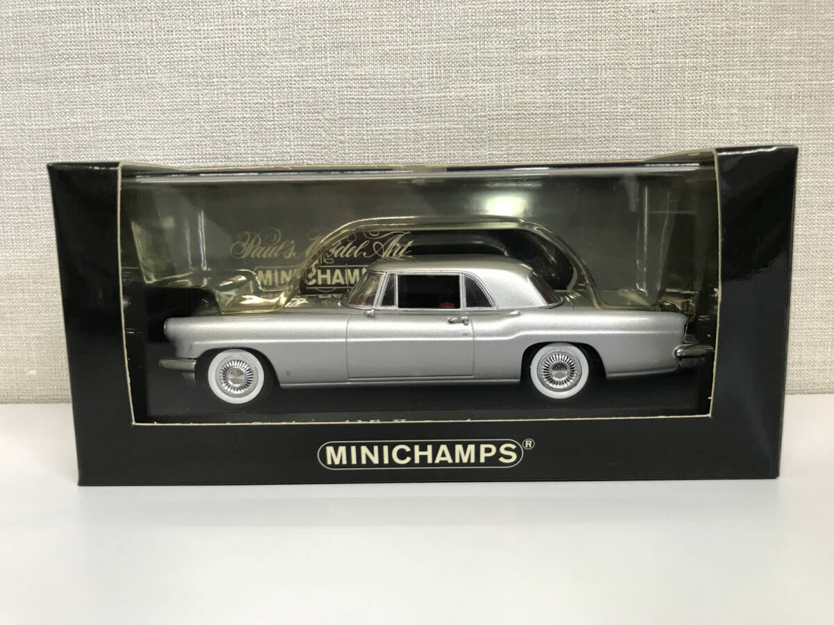 【１円スタート】1/43 ミニチャンプス リンカーンコンチネンタル Mk-２ Lincoln Continental Mk.2 silver 1956 MINICHAMPS ZG_画像1