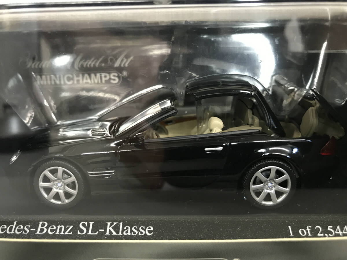 【１円スタート】1/43 ミニチャンプス メルセデスベンツ SL Mercedes Benz SL Black 400 032032 MINICHAMPS ZG_画像4
