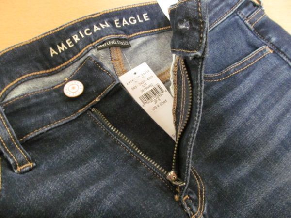 (57211)アメリカンイーグル　AMERICAN EAGLE　レディース　ストレッチ　デニムパンツ　スキニー　4　W27　ネイビー系　タグ付き_神経質な方の入札はご遠慮ください。