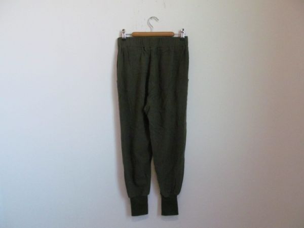 (57273)antiqua anti ka lady's linen. jogger pants khaki S USED