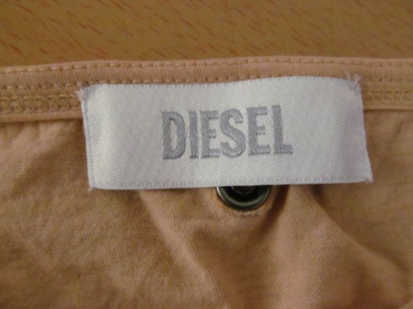 (57330)ディーゼル　DIESEL　レディース　ドレープ　カットソー　長袖　シェルピンク系　S　タグ付き　未使用　_カラー　シェルピンク系