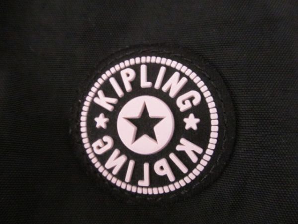 (57371)キプリング　Kipling　トートバッグ　ショルダーバッグ　チャーム付き　ブラック　USED_画像7