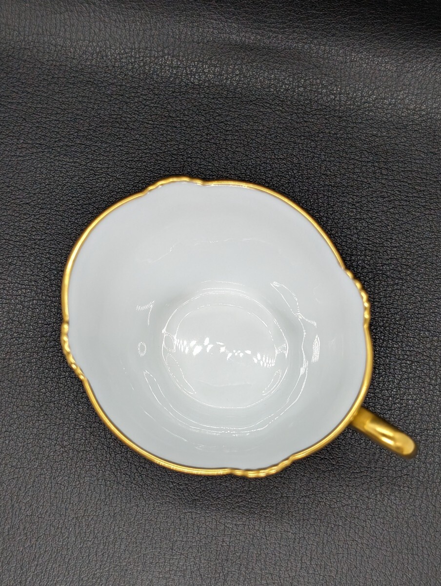 1円～！未使用【Noritake ダイアモンドコレクション ハンドペイント カップ＆ソーサー】ノリタケ ブランド 金彩 煙突マーク 花柄 手描き_画像5