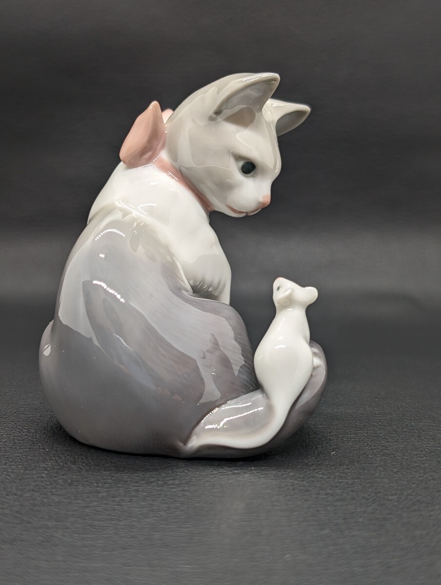 1 иен старт![LLADRO.. мышь интерьер ] Lladro бренд figyu Lynn кошка кошка мышь . украшение произведение искусства украшение предмет античный 
