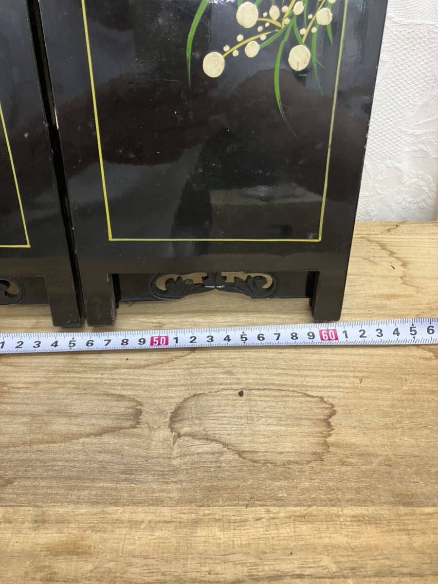 中国屏風　翡翠　珊瑚の石 Yahoo!オークション - 中国美術 中国 屏風 春夏秋冬 翡翠 珊瑚 ヒスイ