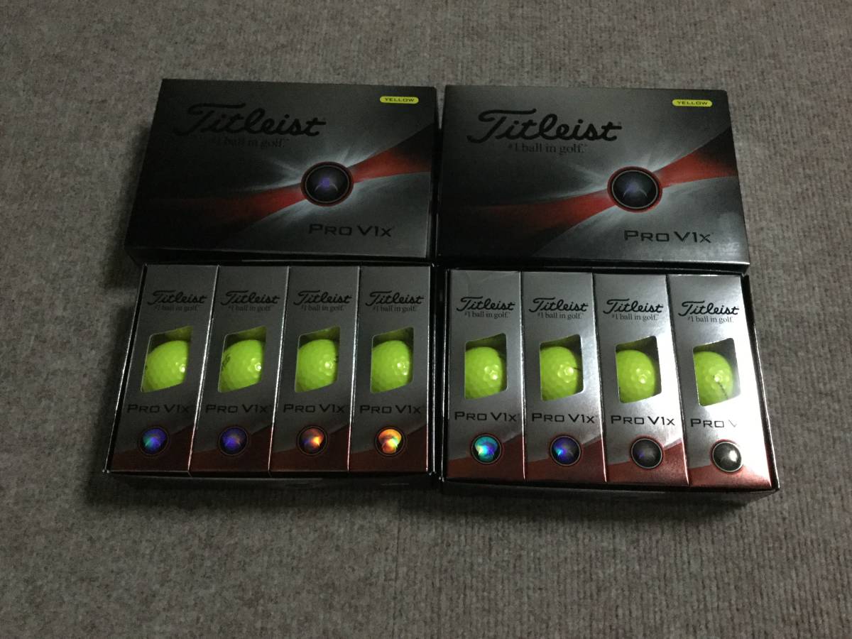 Titleist プロV1X イエロー　新品タイトリストボール 2023 PRO V1X/2ダース(ローナンバー)_画像1