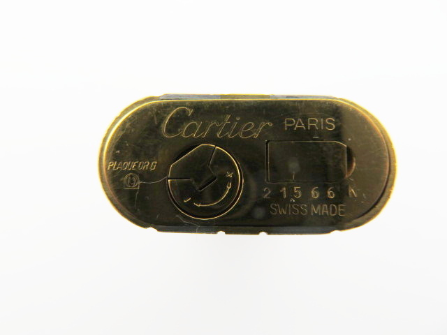 M05 Cartier カルティエ デザイン ローラーガスライター ゴールド/シルバー 着火確認済_画像7
