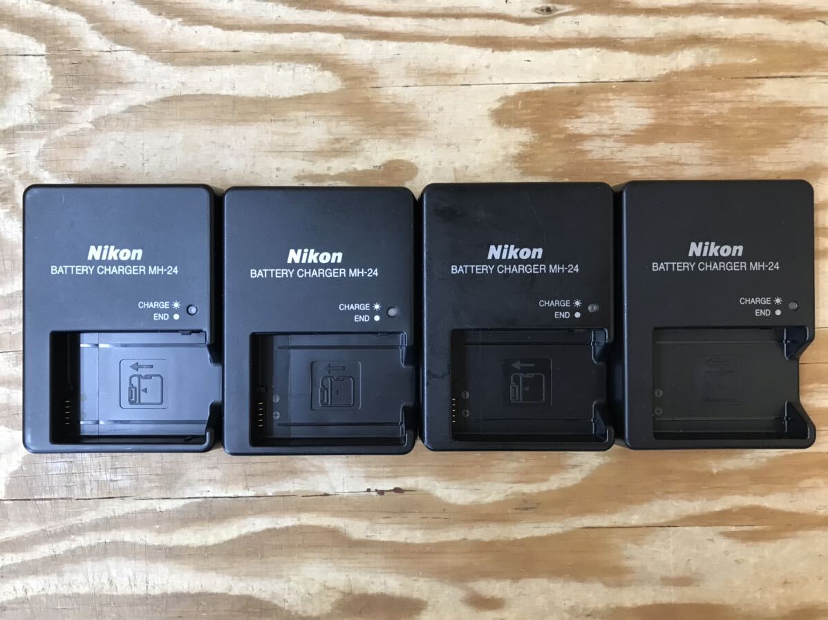 mH compact battery charger Nikon MH-24×4 point set Nikon BATTERY CHARGER charger * operation not yet verification, scratch . soiling equipped 