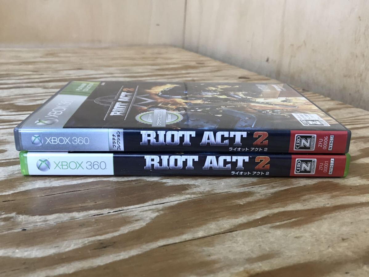 m ネコポスA ライオットアクト2 RIOT ACT2 XBOX360 ソフト 2点 セット ※緑ケースのディスクにキズあり、動作未確認、ケースに傷み有り_画像8