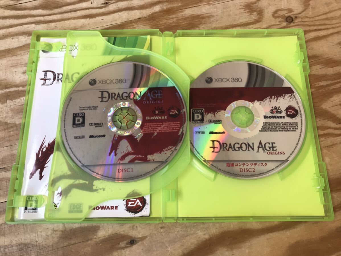 m ネコポスD ドラゴンエイジ DRAGON AGE ORIGINS XBOX360 ソフト ※動作未確認、ケースに傷や汚れなどの傷みあり_画像2