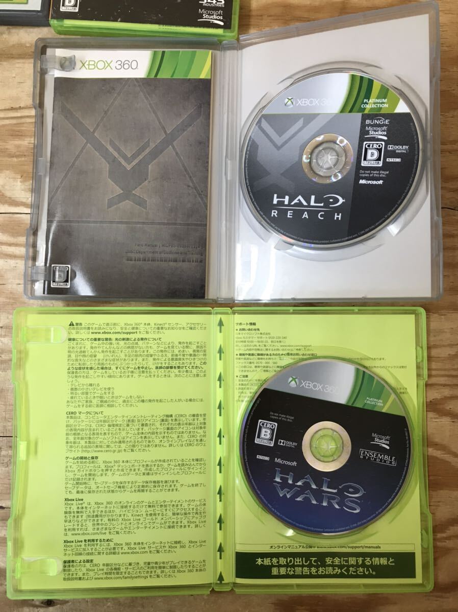 mJ 60 HALO ヘイロー XBOX360 ソフト まとめて セット ヘイロー3/ヘイロー4/ウォーズ/リーチ/コンバット エボルヴァ・アニバーサリー_画像2