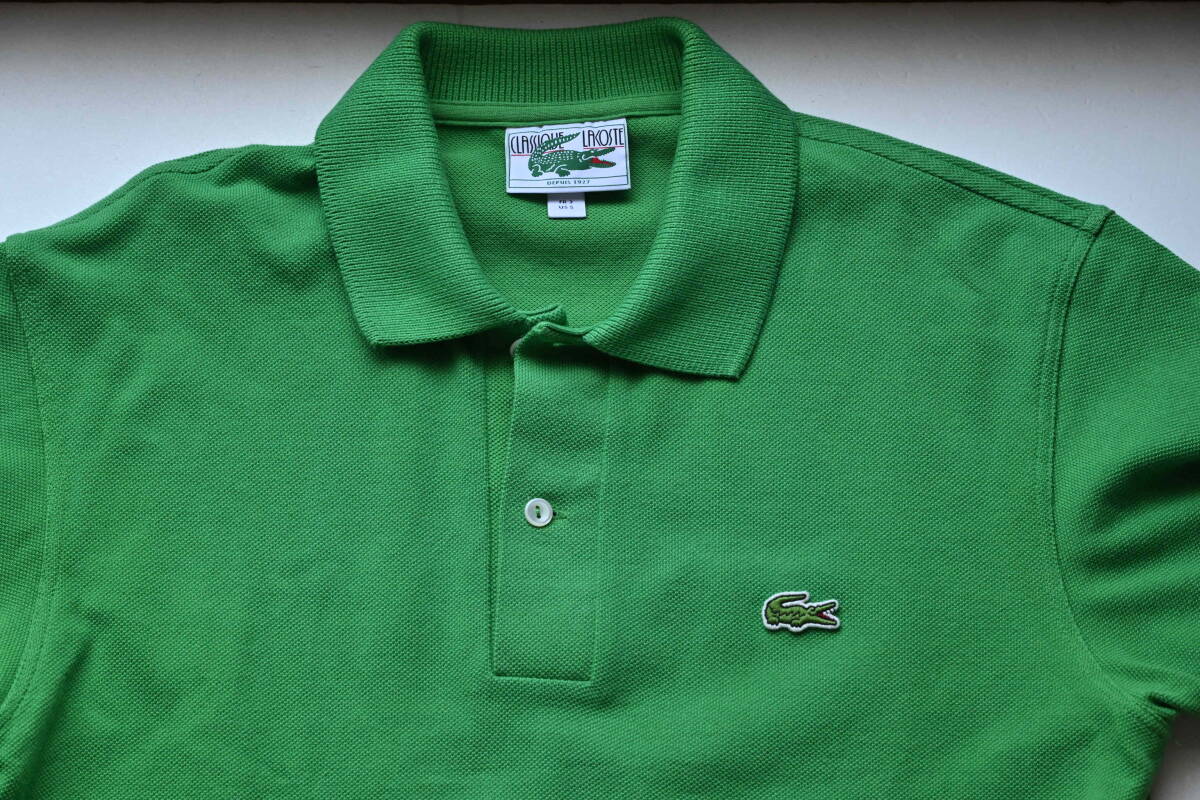 LACOSTE　ラコステ オーガニックコットンポロシャツ　L1221AL　グリーン　3_画像5