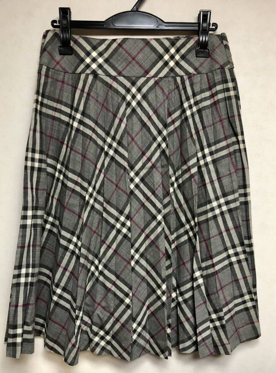 BURBERRY Burberry London юбка в складку серый проверка размер 40