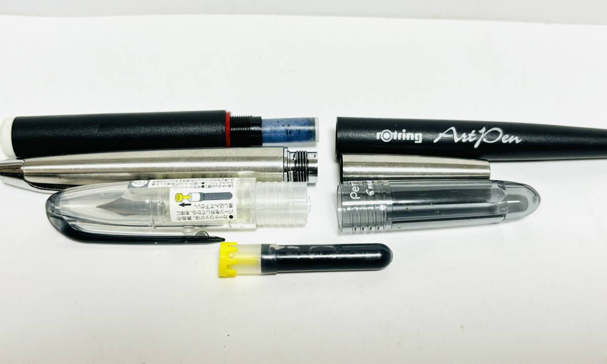 廃番 万年筆 ロッドリング rotring アートペン Art Pen 西ドイツ製？、パイロット万年筆 、ペチットワン Petit1 万年筆タイプ ジャンク品の画像10