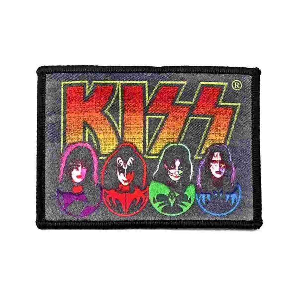 KISS アイロンパッチ／ワッペン キッス Faces & Logo_画像1