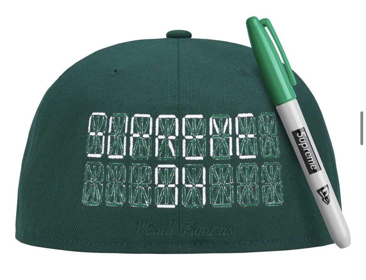 ★Supreme New Era Sharpie Box Logo 7 3/4 61.5cm Dark Green CAP キャップ 帽子 シュプリーム ニューエラ 新品 送料込_画像2