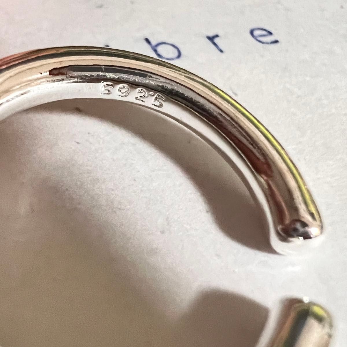 シルバーリング 925 銀 サークルチャーム 輪っか ダブルリング 韓国 指輪さ