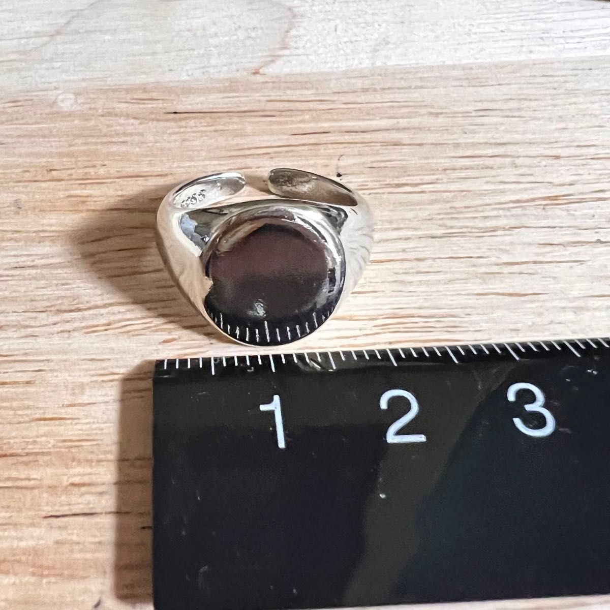 シルバーリング 925 シグネット 丸型 オーバル 楕円 印台 韓国 指輪④