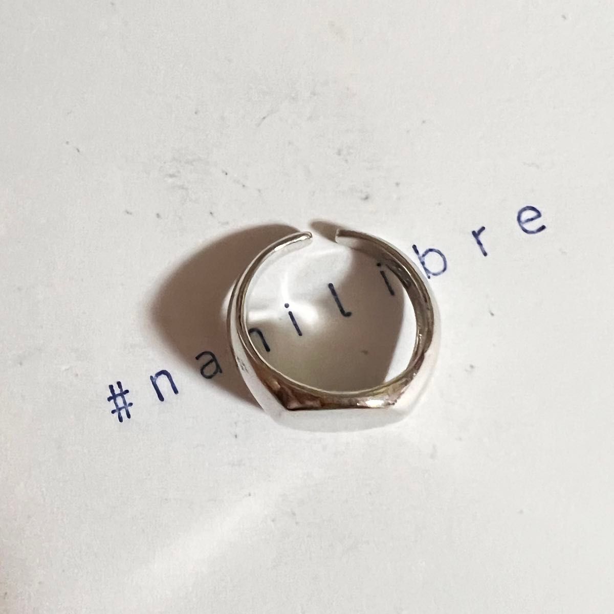 シルバーリング 925 シグネット 丸型 オーバル 楕円 印台 韓国 指輪④