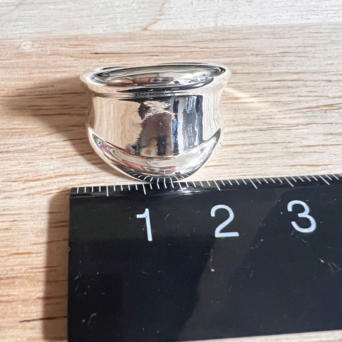 シルバーリング 925 銀 ワイドボリューム フレーム 額 枠 韓国 指輪