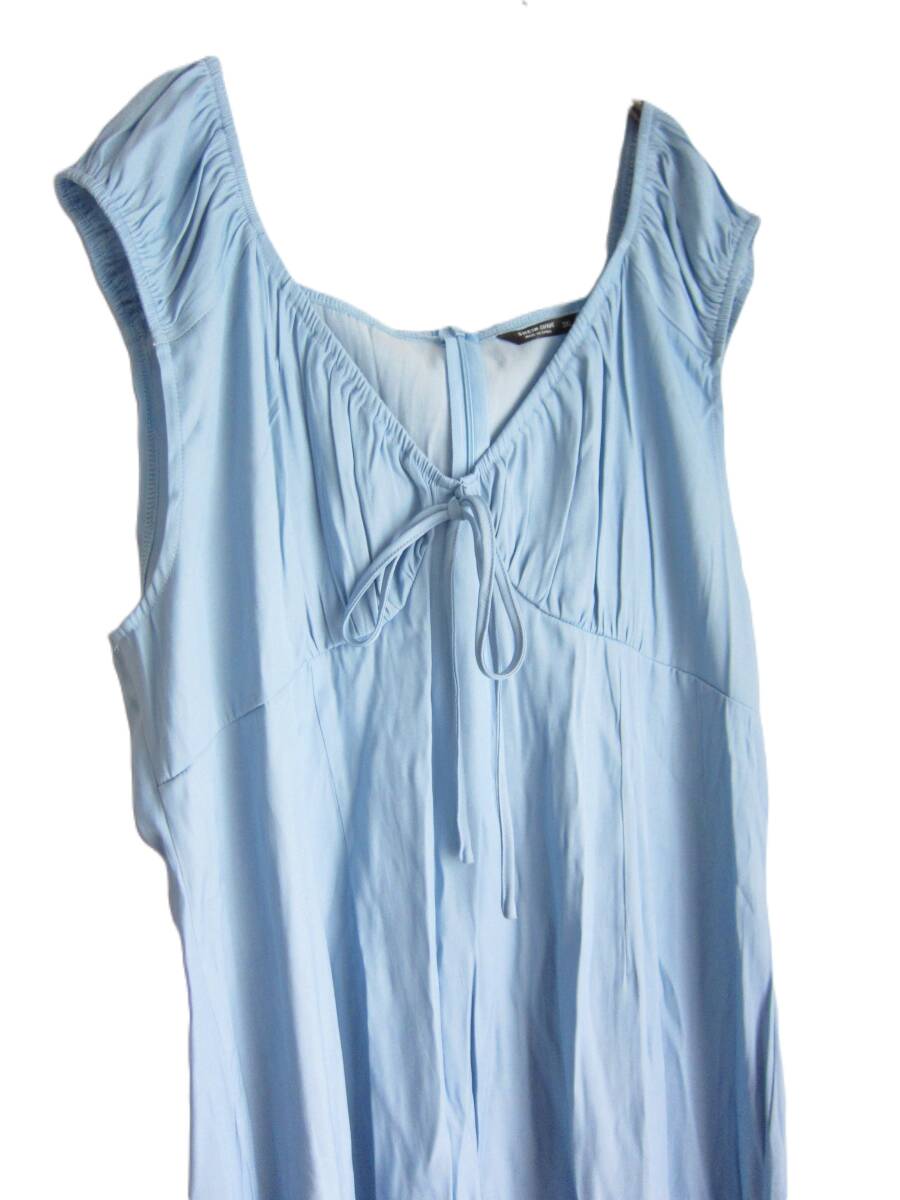 *B412 beautiful goods [ size *3XL] ~4L have on possible!! light blue North Lee tunic One-piece large size click post minivan pi